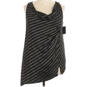 🆕 Lane Bryant gold stripe ruched asymmetrical top